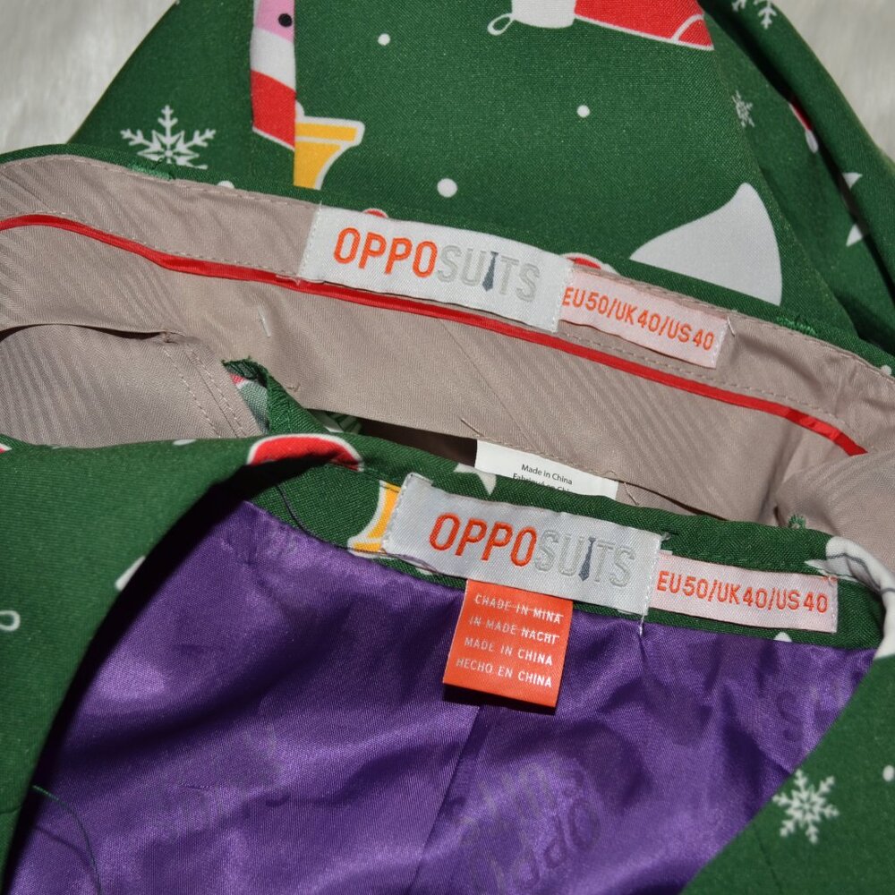 Men's OppoSuits NWT Festive Holiday Party 2 piece Santaboss Pant Suit, sz 40 - Picture 11 of 11